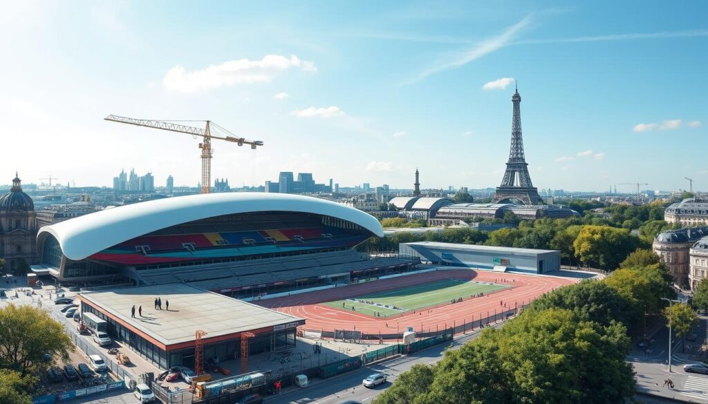 Persiapan venue pertandingan paralimpiade Paris 2024