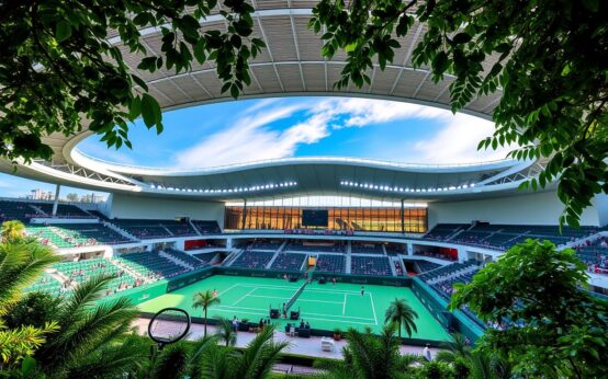 tennis indoor senayan,gambar tennis indoor stadium senayan,tennis indoor stadium